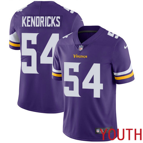 Minnesota Vikings #54 Limited Eric Kendricks Purple Nike NFL Home Youth Jersey Vapor Untouchable